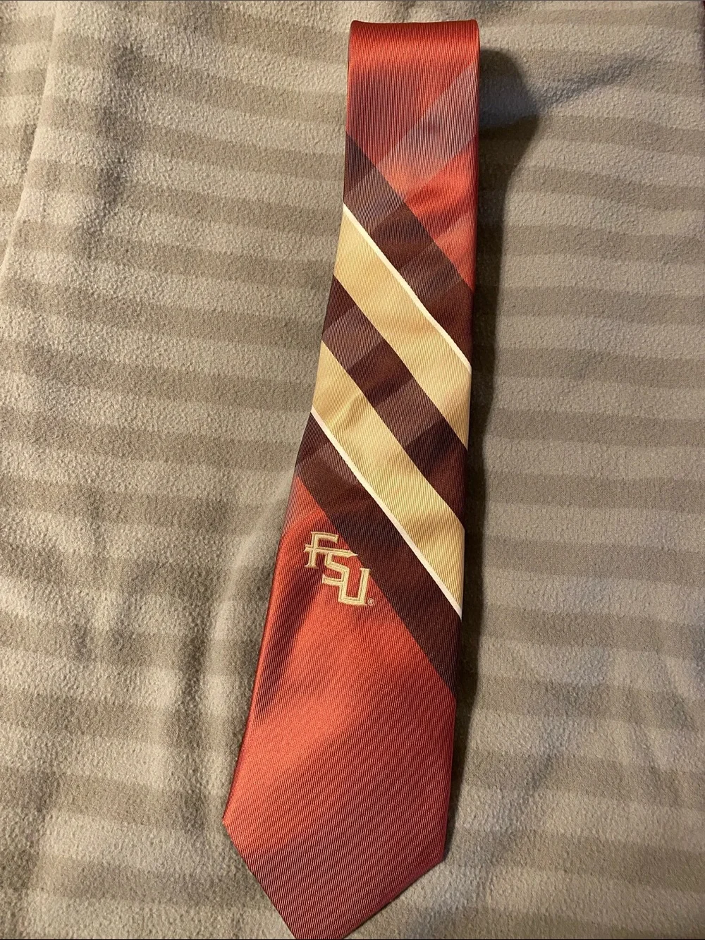 Florida State Seminoles Garnet & Gold Diagonal Stripe Tie